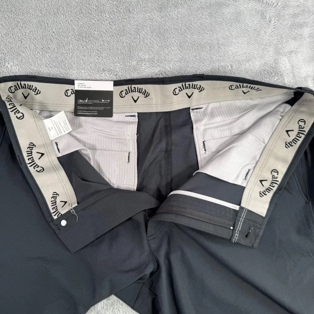 NWT Callaway Performance Golf Short Men 36 Black Caviar CGBSE077 Opti-Dri Pocket
